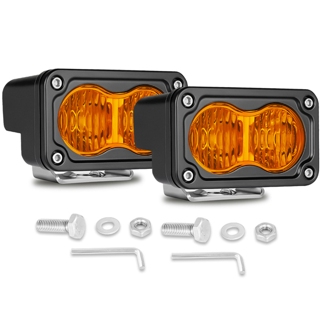 Amber Bajaa Driving Led Waterproof 40W Amber Offroad Lights 3 Inch Led Pod Lights Led Fog Light Pods for Car Led Accessories