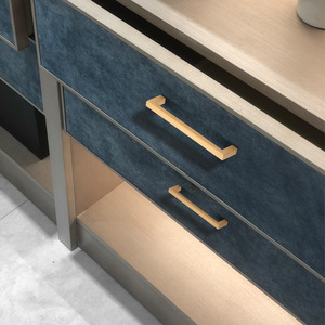 224mm Modern High Quality Modern Simple <b>Handle</b> <b>Copper</b> Brushed Light Luxury Cabinet Closet Drawer <b>Handle</b> - Product Image 6