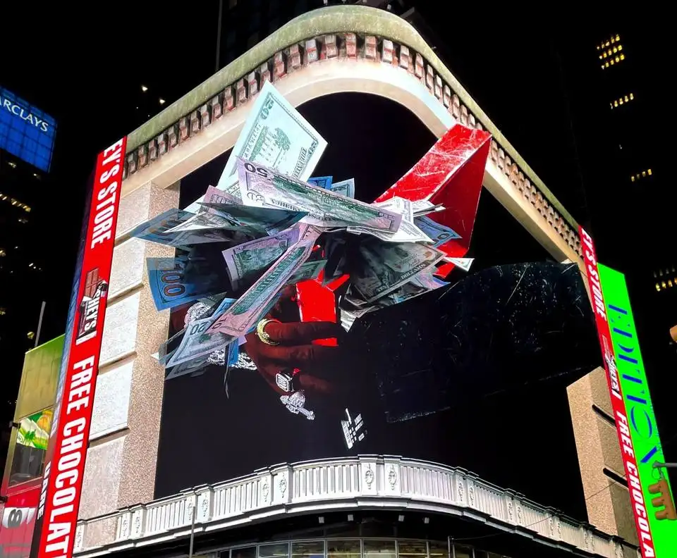 Tabellone per le affissioni 3D Display a Led per esterni ologramma 3D edificio angolo a parete schermo pubblicitario insegne per centro commerciale