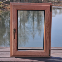 Fenêtres et portes à battants horizontaux en bois au design moderne et personnalisé, avec revêtement en poudre, fournisseur d'or