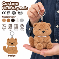 Porte-clés personnalisés en peluche douce, style dessin animé, petit ours en peluche, adorable porte-clés en peluche pour sac