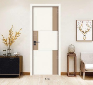 新しいデザインフレンチモダンホテルホームインテリアホワイトベッドルームドア無垢材インテリアフレンチドア - Product Image 3