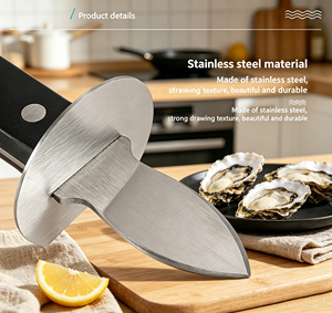 <span class=keywords><strong>Set</strong></span> di Coltelli per Ostriche in Acciaio Inossidabile, Strumento per Aprire Conchiglie e Rimuovere le Vene dei Gamberetti, Attrezzo per Sgusciare Capesante/Ostriche - Product Image 3