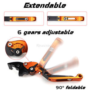 डैनारो मोटरसाइकिल लीवर सेट फोल्डिंग टेलीस्कोपिक समायोज्य ब्रेक क्लच नियंत्रण लीवर प्रदर्शन सीएनसी एल्यूमीनियम कस्टम फिट - Product Image 4