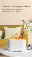 Diffuseur d'aromathérapie à effet de flamme USB 300 ml, humidificateur ultrasonique silencieux, lumière LED, huiles essentielles, utilisation à domicile, chambre à coucher, bureau, hôtel