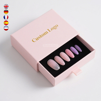 Boîte-cadeau de tiroir fait main recyclable à la mode de l'UE boîte d'emballage de conception personnalisée pour ongles à pression cosmétique coulissante