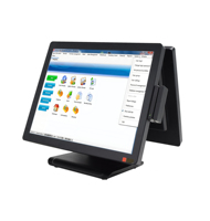 Moniteur tactile capacitif à double écran de 17 pouces pour restaurant Retail Pos