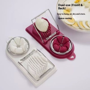 Multifunctional Flower Shape Plastic Egg Cutter Slicer <b>Accessory</b> Modern <b>Kitchen</b> Gadget for Soft Fruit Strawberry - Product Image 1