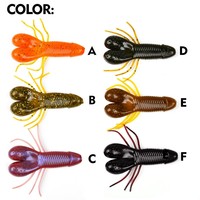 Lot de 10 leurres souples professionnels à coulée lente, type castor, en plastique, côtelés, pour la pêche au bar, au brochet et à la perche, pour montage Ned Rig, 4g 6g