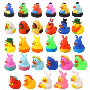 Canard en plastique irlandais Jeep Bunny de 5-6 cm, jouet à presser à faible décibel pour baby shower, vente en gros, emballage en vrac - Product Image 2
