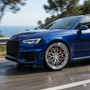 Jantes en alliage forgées sur mesure 18-21 pouces 5x112, concaves profondes, noir brillant, pour <span class=keywords><strong>Audi</strong></span> Q7 Q8 <span class=keywords><strong>SQ5</strong></span> RSQ8 A4 A6 RS4, SUV haut de gamme modifiés - Product Image 1