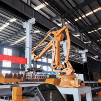 Machine d'emballage robotisée électrique industrielle automatique pour le déchargement de matériaux granulaires en poudre, emballage sous film, matériaux plastiques/bois