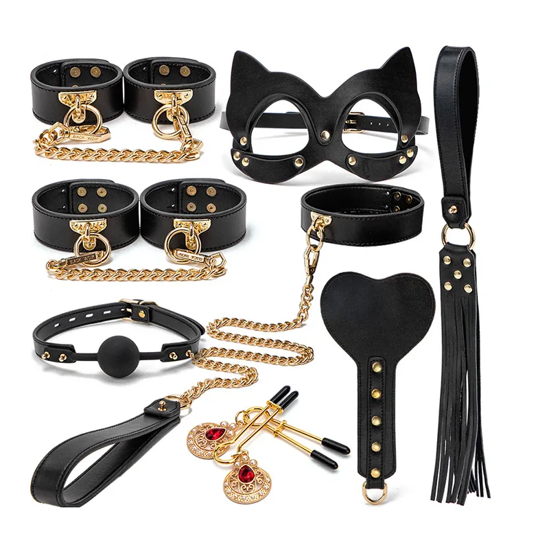 Bondage Kits Genuine Leather Restraint Set Fetish BDSM Gear Erotic Role Play Sex Toys For Couples SM Adult Cosplay Games