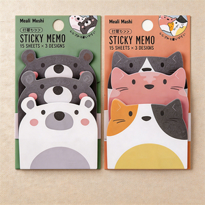 Moshi Moshi <b>Sticky</b> Memo Pads 15 Sheets Die-Cut Animal Design Self-Adhesive <b>Notes</b> for School Office - Product Image 3