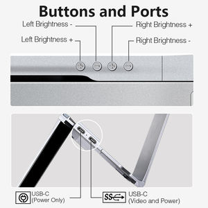 Prix de gros 178 ° Full View Type C Led rétro-éclairé 15.6 pouces Productivité Triple moniteur avec 3 portables 15.6 "FHD IPS Écrans - Product Image 3