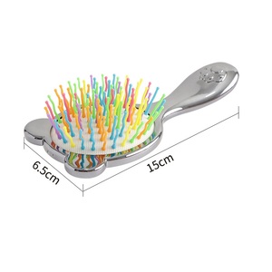 New Arrival Cute <strong>Bear</strong> Shape Lovely Children's Massage Comb Hair Brush Electroplated Handle Kids Hair <strong>Straightening</strong> Comb - Product Image 3