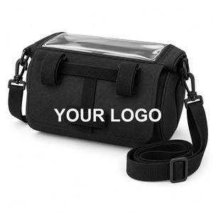 Bolsa para Manillar de Bicicleta de Poliéster con Ventana para Teléfono, Correa de Hombro Desmontable, Logotipo Personalizado Serigrafiado, Venta al Por Mayor para Ciclismo - Product Image 5