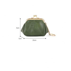 Retro Vintage Style New Compact Cute Clutch <b>Purse</b> Simple PU Leather <b>Small</b> Wallet with Keychain Coin <b>Purse</b> Kiss Lock Design - Product Image 4