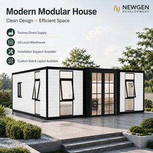 Casa Contenedor Modular Moderna Newgen Development, Casa Prefabricada Rectangular para Uso en Exteriores, Impermeable, Resistente al Fuego, Expandible - Product Image 1