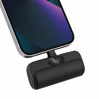 Cargador Portátil Mini Cápsula de 5000mAh y 20W con Enchufe Tipo-C Integrado, Pantalla LED Digital, Power Bank, Listo para Venta al Por Mayor