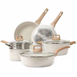 Batterie de Cuisine en Aluminium Moulé Sous Pression Antiadhésive, Ensemble de <span class=keywords><strong>Casseroles</strong></span> et Poêles en Granit Avec Fond à <span class=keywords><strong>Induction</strong></span> - Product Image 3
