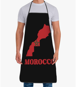 Promoción de Fábrica: Delantales de Cocina con Diseño de Corazón Marroquí y Bandera de Marruecos, Delantal Ajustable Unisex - Product Image 6