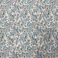 Kain Katun Cetak Digital 40s dengan Motif Bunga Ceri Kecil, Kain Buatan Tangan DIY