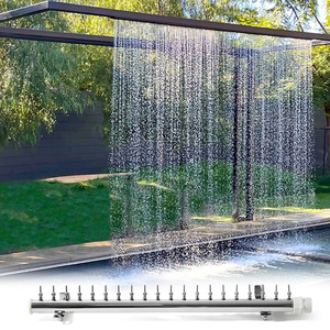 Fontaines d'eau numériques modernes et colorées <span class=keywords><strong>pour</strong></span> piscines extérieures, jardins et lacs, en acier inoxydable, rideau d'eau - Product Image 1