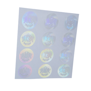Custom Holographic 3D Pyramid Maker Film Transparent Overlay Original Safety Clear Hologram Label <strong>Holo</strong> Adhesive Sticker