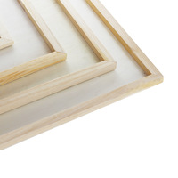 Cadres en bois naturel vierges pour panneaux de toile, panneaux décoratifs, plateaux en bois non finis pour DIY, boîte de kit d'art pour loisirs créatifs, jouets et dessin