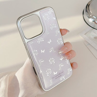 Coque de téléphone tendance effet rose doré pour iPhone 16, 16 Pro Max/Plus/Pro, 15, 15 Pro Max/Plus/Pro, 14 Pro Max/Plus/Pro, 14, 13, 13 Pro Max, 13 Pro, 12/11 – Coque en époxy
