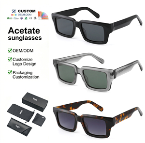 <span class=keywords><strong>Occhiali</strong></span> <span class=keywords><strong>da</strong></span> <span class=keywords><strong>Sole</strong></span> Quadrati Spessi Classici Retrò Neri Opachi 2026 <span class=keywords><strong>da</strong></span> <span class=keywords><strong>Uomo</strong></span>, Personalizzabili con Logo, Lusso in Acetato, Protezione UV400, Montatura Completa, Vendita all'Ingrosso - Product Image 1