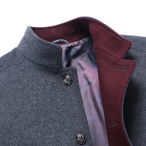 Abrigo de Lana para Hombre, Estilo Coreano, Entallado, <span class=keywords><strong>Juvenil</strong></span>, de Media Longitud, con Botones, para Primavera - Product Image 2