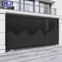 Dernières conceptions de portails principaux décoratifs, portails coulissants modernes en aluminium pour entrée de maison