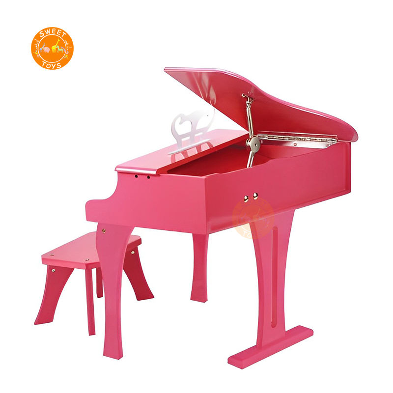 Divertenti strumenti musicali rosa in legno 30 tasti giocattolo