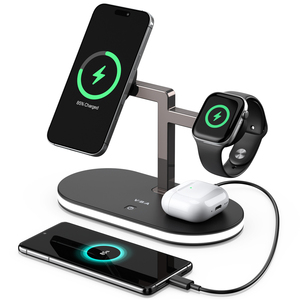 Supporto magnetico del caricatore senza fili 25W 15W veloce 5 in 1 stazione di ricarica magnetica con LED per <span class=keywords><strong>iPhone</strong></span> 17/16/15/14/13/12 serie - Product Image 3