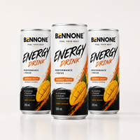 Boissons Énergétiques Zéro Sucre Mojito, Boissons Sportives Pétillantes, Formule Caféinée, Bouteille et Canette Carbonatées, Emballage Personnalisé, Capacité sur Mesure