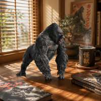 Grande figurine d'animal en PVC KingKong - Statue de gorille réaliste et solide pour enfants et collectionneurs, figurine en PVC personnalisée bienvenue