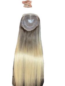 Cheveux vierges européens de luxe, faits à la main, 100% cheveux humains, couleur personnalisée, 8x8 pour topper en dentelle complète, 16 pouces, densité 130% - Product Image 5