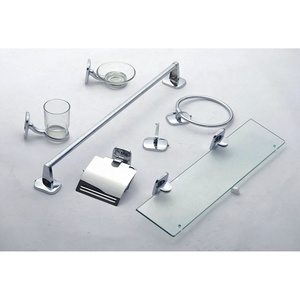 Set di accessori per il bagno in lega di zinco in vendita portasciugamani portabicchieri portasapone porta carta igienica - Product Image 1