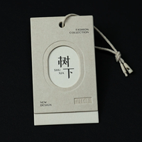 Impression d'étiquettes personnalisées, étiquettes suspendues pour vêtements de mode, étiquettes en papier pour vêtements, étiquettes suspendues en relief avec cordon