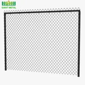 Valla de eslabones de cadena revestida de PVC galvanizado torcido Valla de panel de Venta caliente