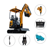 Mini excavateur compact de 1.8 tonnes avec zéro oscillation de queue pour la construction et l'aménagement de l'espace serré