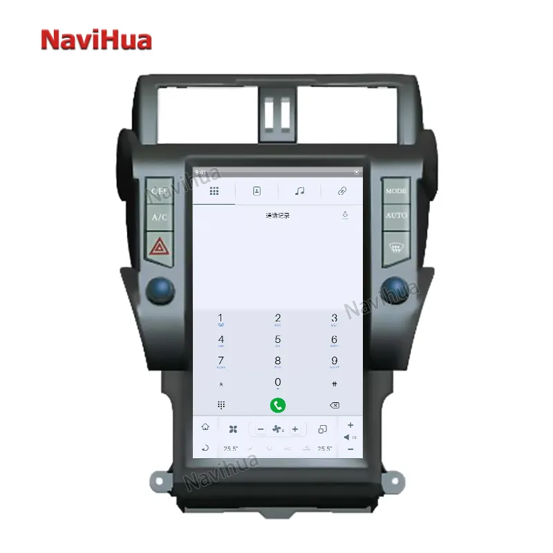 NaviHua, tablero de Radio para coche de 13,6 pulgadas, reproductor de DVD para coche Android, sistema de navegación GPS para estilo Tesla Toyota Prado LC150 2014-2017