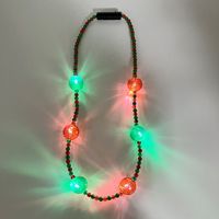 Grand collier de perles lumineuses LED 3D 6 lumières décoration de vacances de Noël pour Halloween