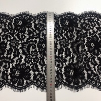 Dentelle Chantilly de haute qualité pour vêtements, 32 cm de large, avec cordon LT2018B