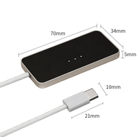 Pengisi Daya Tablet Kontak Magnetik 45W dengan Casing Paduan Logam dan Kabel Pengisian Cepat Berlapis Kain, Pengisian Aman dan Stabil untuk Tablet