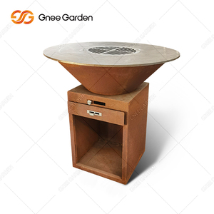 Fumoir commercial de gril de BBQ de charbon de bois de baril de fosse de tambour de viande résistant - Product Image 6