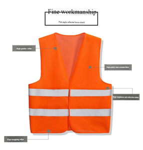 Gilet de sécurité collant personnalisé haute visibilité à deux rayures vêtements de travail gilet de Protection de sécurité gilet réfléchissant pour travaux de Construction - Product Image 6