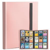 Classeur pour cartes à collectionner 512 cartes, 9 pochettes, en cuir PU, avec fermeture éclair, pour cartes de baseball, football, sports et TCG